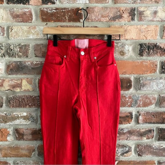 Revice Venus Flare Jeans Mars Red High Rise Size 24 - Picture 4 of 9